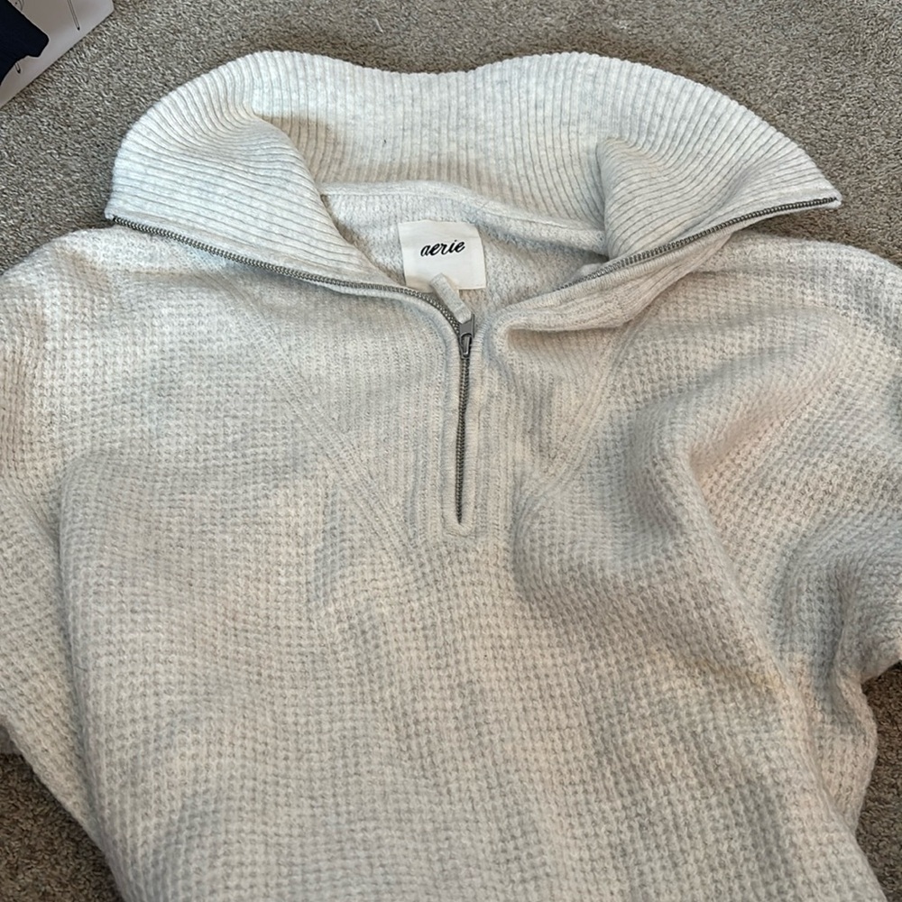 Aerie Half Zip Sweater Size Large